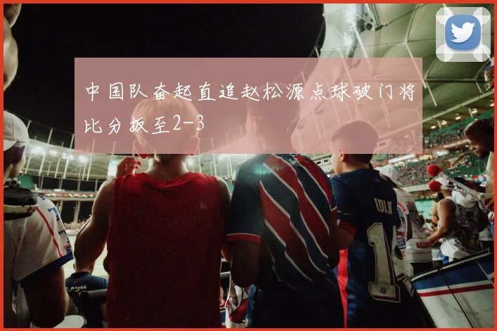 中国队奋起直追赵松源点球破门将比分扳至2-3